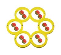 Pool Game - Pool Floating Tossing Games - Outdoor Activity, Multiplayer Water Sport with 12 Rainbow Balls for Beach, Backyard, Water Park