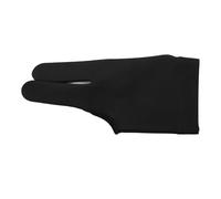 Pool Glove Left Hand, Pool Glove Unisex Male Female Polyurethane Fiber Three Fingers Average Size Billiards for Billiard Shooters (Black)