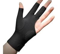 Pool Gloves, Billiard Gloves for Men, 3 Finger Billiard Gloves for Men, Left Hand, Professional Accessories, Adjustable, Elastic, Quick, Dry, for Training, Cue