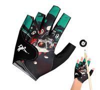Pool Gloves, Billiard Gloves for Women, Quick-Drying Half Finger Gloves, Left/Right Hand with Funger, Adjustable Hand Protection, Billiard Accessories for Adults, Women, Men, Men