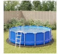 Pool Ground Cloth Light Grey Round Ø458cm Polyester Geotextile Underlay Durable