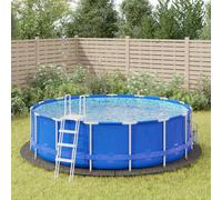 Pool Ground Cloth Round Ø458 cm Light Grey Polyester Geotextile 2pcs 400g/m2