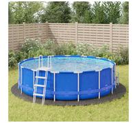 Pool Ground Cloth Round Light Grey Ø500cm Polyester Geotextile Protective Mat XL