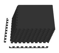 vidaXL Pool Ground Mat 12 pcs Black 4.32 ãŽ¡ EVA Foam