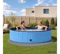 Pool Ground Mat Round Easy to Clean 235 x 1 cm Grey EVA Foam Set of 16