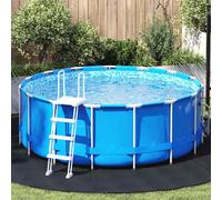 Pool Ground Sheet Black 306cm Round Polyester Geotextile 400g/m² 2pcs 2mm Precut