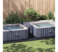 Pool Ground Sheet Black 500x250cm Polyester Geotextile Heavy Duty Non-woven 2pcs