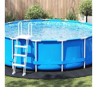 Pool Ground Sheet Black Non-Woven Fabric Ø458cm Foldable Durable Outdoor Mat 0.2