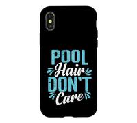 Pool Hair Don't Care Swimming Fun Case for iPhone X/XS