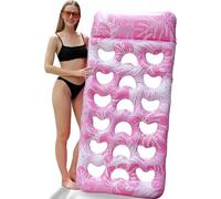 Pool Hammocks for Adult, Inflatable Pool Floats 4 in 1, Inflatable Pool Lounger with Headrest, PVC Floating Hammock,165×83cm Lilo Floats Rafts, Swimming Pool Float Chair for Summer Beach (Pink)