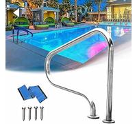 Pool Hand Rail with Armrest Cover, 31.5" x 31.5" Easy Mount Support for Safe Poolside Access, Durable Railing for Swimming Pool Accessibility