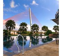Pool Handrail, 3-Bend Safety Stair Rail Rated 250kg Load Capacity, 1PCS Complete Accessory Set,