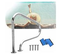 Pool Handrail, 304 Stainless Steel Safety Railing with Screws for Inground Pools, Rustproof Construction, Thickened Design