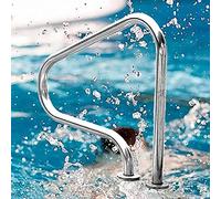 Pool Handrail,Sturdy Rustproof Pool Handrail - Safety Stair Rail with Grip Cover, 1.2mm Thick Hand Grab Rail for Swimming Pools, Durable Silver Safety Solution