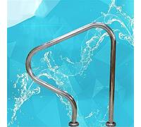 Pool Handrails Pool Hand Rail, Easy Mount Hand Grab Rail, 304 Stainless Steel Swimming Pool Stair Rail W/4Ft Blue Grip Cover, 250Lbs Load Capacity