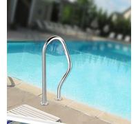 Pool handrails,Stainless Steel Pool Handrail - Rustproof 304 Silver Grab Bar for Easy Entry, Curved Spa Railing, Durable Pool Handrails, Safe Swimming Pool Access, Easy Assembly