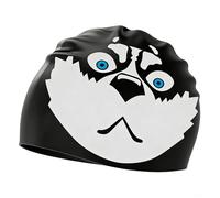Pool Hat for Women - Silicone Funny Dog Pattern Hat, Comfortable Waterproof Swim Cap, Elastic Swim Headwear, Adjustable Pool Hair Cover for Teen Mother Dad Boyfriend Husband Male Short Medium