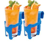 Pool Holder for Beverage Hanging by the Pool - 2 Hanging Drinks Holders for Spa Bathtub Garden Beach Patio Outdoor