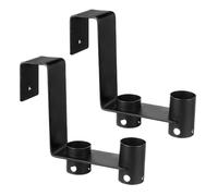 Pool Hooks for Poles - Poolside Hook, 2PC Hose Hanger, Metal Hose Holder, Adjustable Poles Hanger | Multi-Purpose Poolside Storage for Cleaning Tools Skimmer Swimming Sports and Garden