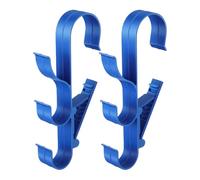 Pool Hooks - Heavy Duty Poolside Storage Bracket | 2 Pieces Wall Mount Hooks for Pool Cleaning Tools | Holder for Telescopic Rods Nets Rakes Towels Brushes Equipment Organization