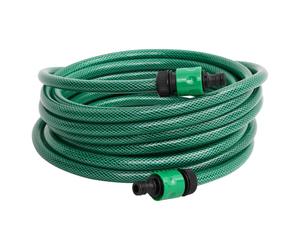 Pool Hose 10m Green PVC 12mm ID 3-Layer 1.8mm Reinforced with Couplers incl 4pcs
