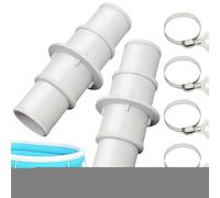 Pool Hose Adapter Kit, Pool Hoses Replacement Adapter, Leakproof Connection Accessories for Filter 2 Pieces for Home Beach Hotel Garden Patio