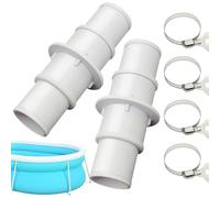 Pool Hose Adapter, Swimming Hoses Connector Set, 2-Piece Leak-Proof Fittings, Needed Filter System Accessories for Beginners, Professionals, or Gardening and Pool Maintenance Enthusiasts