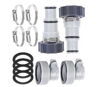 Pool Hose Adapter, Versatile Hose Conversion Adapter, 4.33 Inch Pool Hose Connection Kit with Seals and Tools for Garden Hose, Spa Drainage, Pool