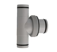 Pool Hose Connector, 1.5" to 1.25" T-Joint Replacement for Intex Coleman Pools, Double Leak-proof PP Pipe Adapter