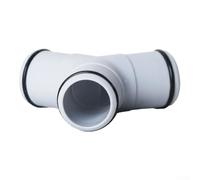 Pool Hose Connector Adapter 32mm, Three-Way T-Shaped Splitter for Intex Swimming Pool Filter Pump Systems, ABS Plastic Replacement Part to Improve Water Circulation and Control Flow Direction