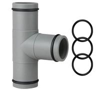 Pool Hose Splitter, Extension Hose Connector, T-Type Adapter for 1.25 Inch HoseReplacement, Sturdy 3-Way Fitting Filter Pump Flow Divider Pool Cleaning System, 32mm