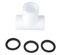 Pool Hose T Splitter for Swimming 1.5Inch Extenders with 3 Rings Ground Connector Parts Garden Pool Hose Connector Parts