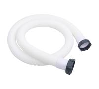 Pool Hose White 38mm x 180cm Plastic with 5cm Internal Thread Connector Flexible