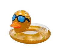 Pool Hoses for Adults - Floating Swimming Hose - Inflatable Duck Shape Swimming Ring with Sequins | For Adults, Teens, Girls, Summer, Travel, Party, River, Se