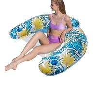 Pool Inflatable Chair, Palm Leaf Pool Float,With Cup Holder Floating Mesh Pool Chair - PVC Water Float, Adult Pool Floating Size, Easy Layer Access To Drinks With Its Design With Tv For Adults