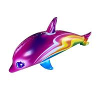 Pool Inflatable Dolphin - 33x15x9In Giant Cartoon Water Animal, Bright Kids Float | Beach Toy For Gathering, Summer Swimming, Family Holiday Fun, Bathing Pools, Garden, Children Games, Party P