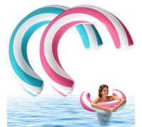 Pool Inflatables, 2 Pack Pool Floats Curved Swimming Pool Noodles for Adults, 29x21 Inches Inflatable Pool Float for Summer Water Party