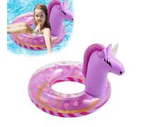 Pool Inflatables - 23 Inch Unicorn Inflatable Pool Rings for Kids, Glitter Swim Ring Inflatable Pool Toys for Girls, Cute & Durable Summer Pool Floats for Water Fun and Swimming Practice