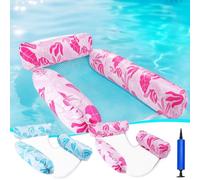 Pool Inflatables Floats for Adults Pink and Blue, 2-Pack Multi-Purpose Pool Hammock Floating Chairs, Heavy Duty PVC Material, Water Floats for Swimming Pool, Beach, Summer Pool Toys Party Gifts