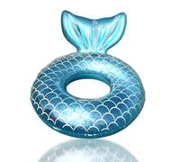 Pool Inflatables Swimming Ring for Kids Rubber Rings,70cm Blue Mermaid Inflatable Swim Rings Pool Floats Tube,Children Inflatable Pool Ring Toy Floaties for Girls 4-10 Beach Summer Party Water Sport