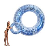 Pool Inflatables Swimming Ring Rubber Rings for Adults,90cm Blue Sequins Inflatable Pool Water,Inflatable Pool Floats Swim Tubes Rings for Women Men Summer Party Beach Water Sport