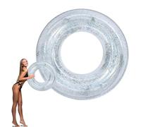Pool Inflatables Swimming Ring Rubber Rings for Adults, Silver Sequins Inflatable Pool Water,Inflatable Pool Floats Swim Rings for Women Men Summer Party Beach Water Sport