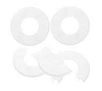 Pool Ladder Escutcheons Covers 4Pcs ABS round White for 51 Type | Split Flange Fit, Easy Removal, Seals Openings, Works with Handrail Tubing, Sleek White Finish for Inground Set