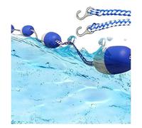 Pool Lane Dividers - Reusable Safety Rope with Hooks and Buoys for Swimming Pools, Waterways, Shallow Ends (29.5 ft) - Easy-to-Install Pool Safety Barrier