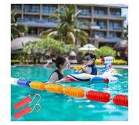 Pool Lane Dividers with Spiral Buoy Floats, Hotel Swimming Pool Safety Rope, Anti-UV & Scratch Resistant Nylon Rope with Stainless Steel Hooks, 1-20m (Dia 9cm/3.5in)(Dia 9cm/3.5in,16m/52.4ft)