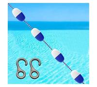 Pool Lane Line Divider - Safety Float Rope Kit with 2 Stainless Hooks, Swimming Pool Accessories for Training, Competition, or Recreational Use