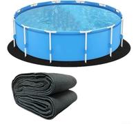 Pool Liner Pad for Round Above Ground Pools Offers Reliable Base Protection and Accelerated Water Warming Through Solar Absorption (B)