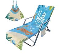 Pool Lounge Chair Covers,210 x 75cm Microfiber Quick Dry Absorbent | Pool Chair Towel with Side Pockets - for Patio Garden Hotel Sunbathing Summer Outdoor Terrace Lounging