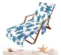 Pool Lounge Chair Covers | Pool Lounge Towel With Side Pockets | Quick-Dry Absorbent 83x29 Inch | Sunbathing Towel Cover Wrap For Outdoor Patio Garden Lawn Backyard Beach