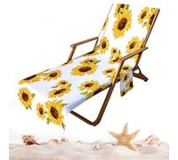Pool Lounge Chair Covers - Quick Dry Absorbent Non-slip 83x29 Inch,Beach Chair Towels with Pockets | for Patio Garden Hotel Sunbathing Summer Outdoor Terrace Lounging